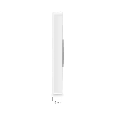 White vertical rectangular object with a measurement label '15 mm' on a white background