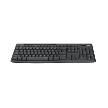 Black keyboard on a white background