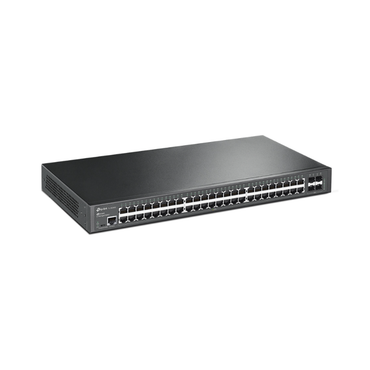 Network switch with multiple ports on a white background