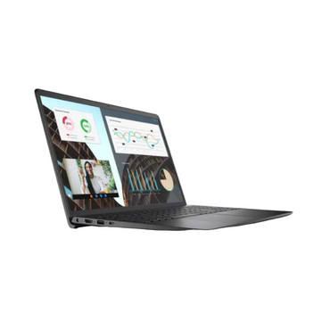 Laptop displaying a video call on a white background