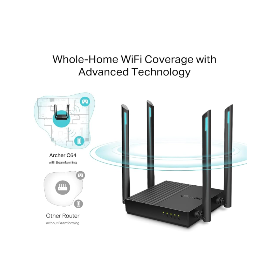 Tp-Link AC1200 Wireless MU-MIMO Wi-Fi Router Archer C64