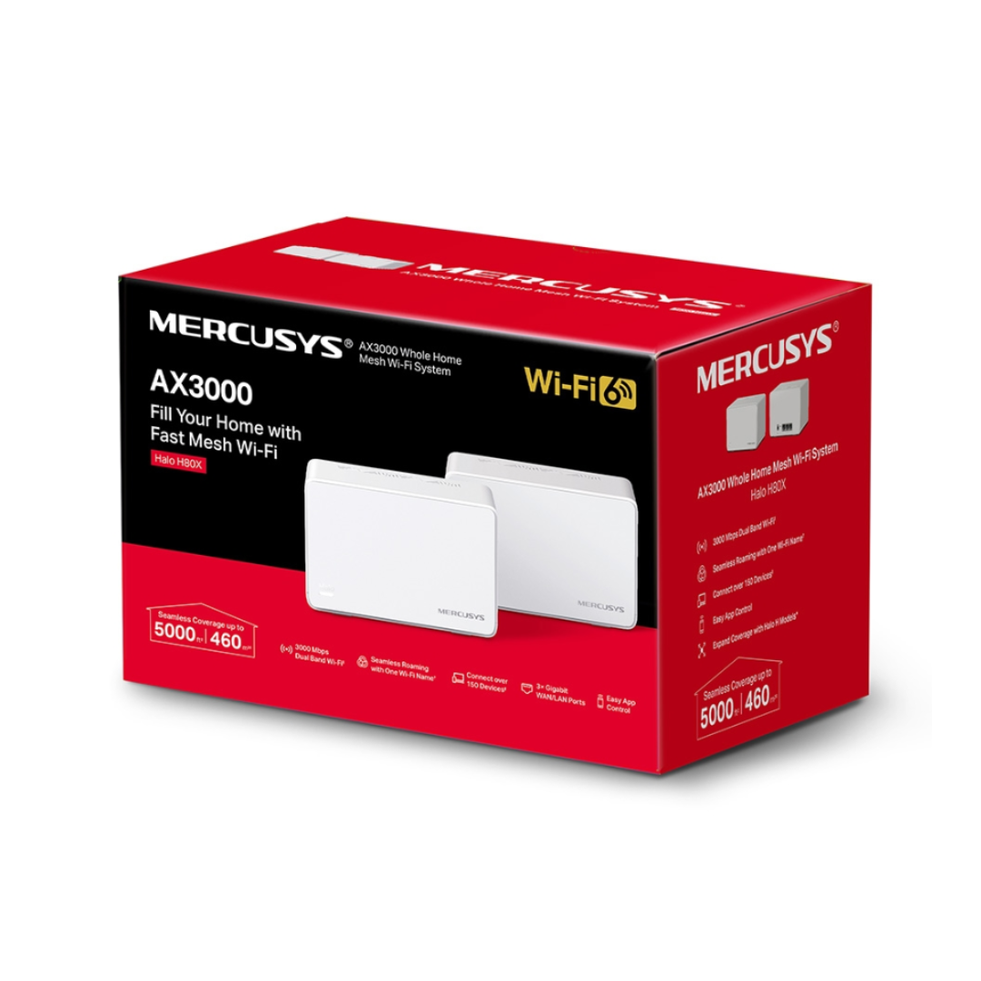 MERCUSYS Wi-Fi 6 router packaging on a white background