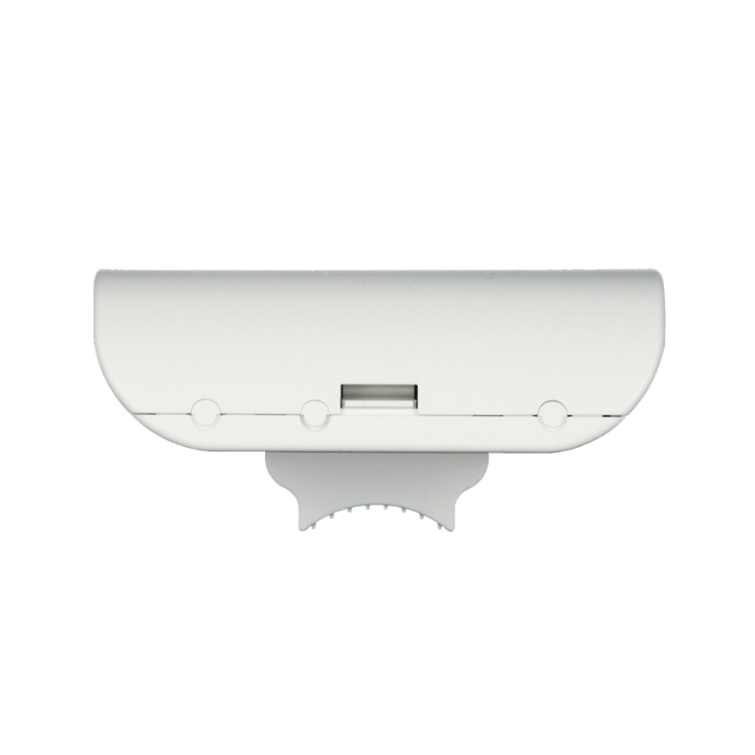 White electronic device on a white background