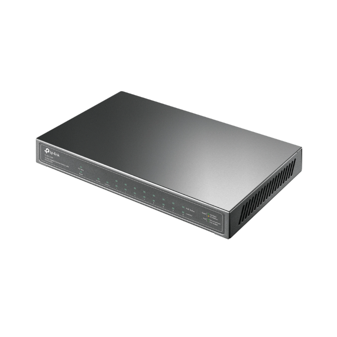 Network switch on a white background