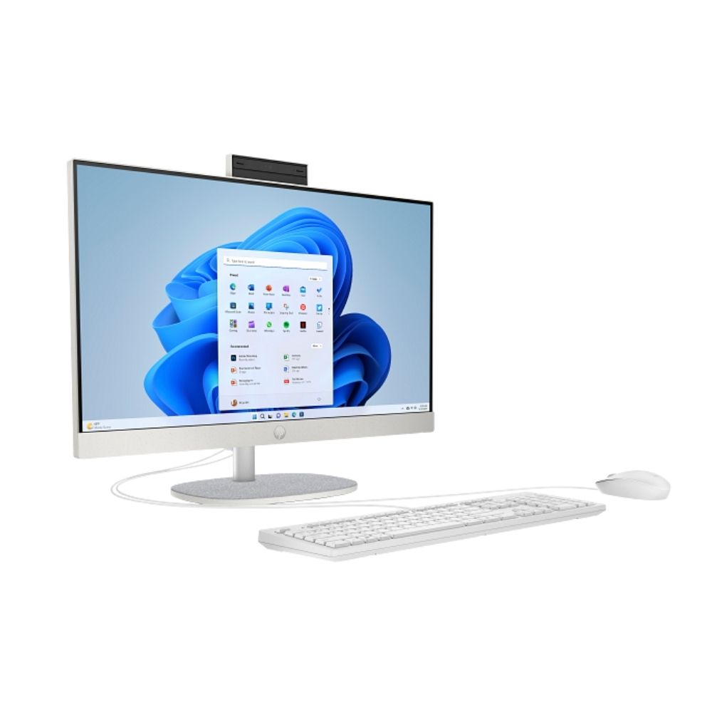 HP All-in-One 24-cr1002 PC – Core Ultra 7 155U, 16GB, 512GB SSD, 24" FHD, FreeDOS (Shell White)