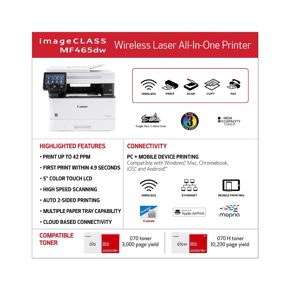 Canon Printer i-SENSYS MF465dw