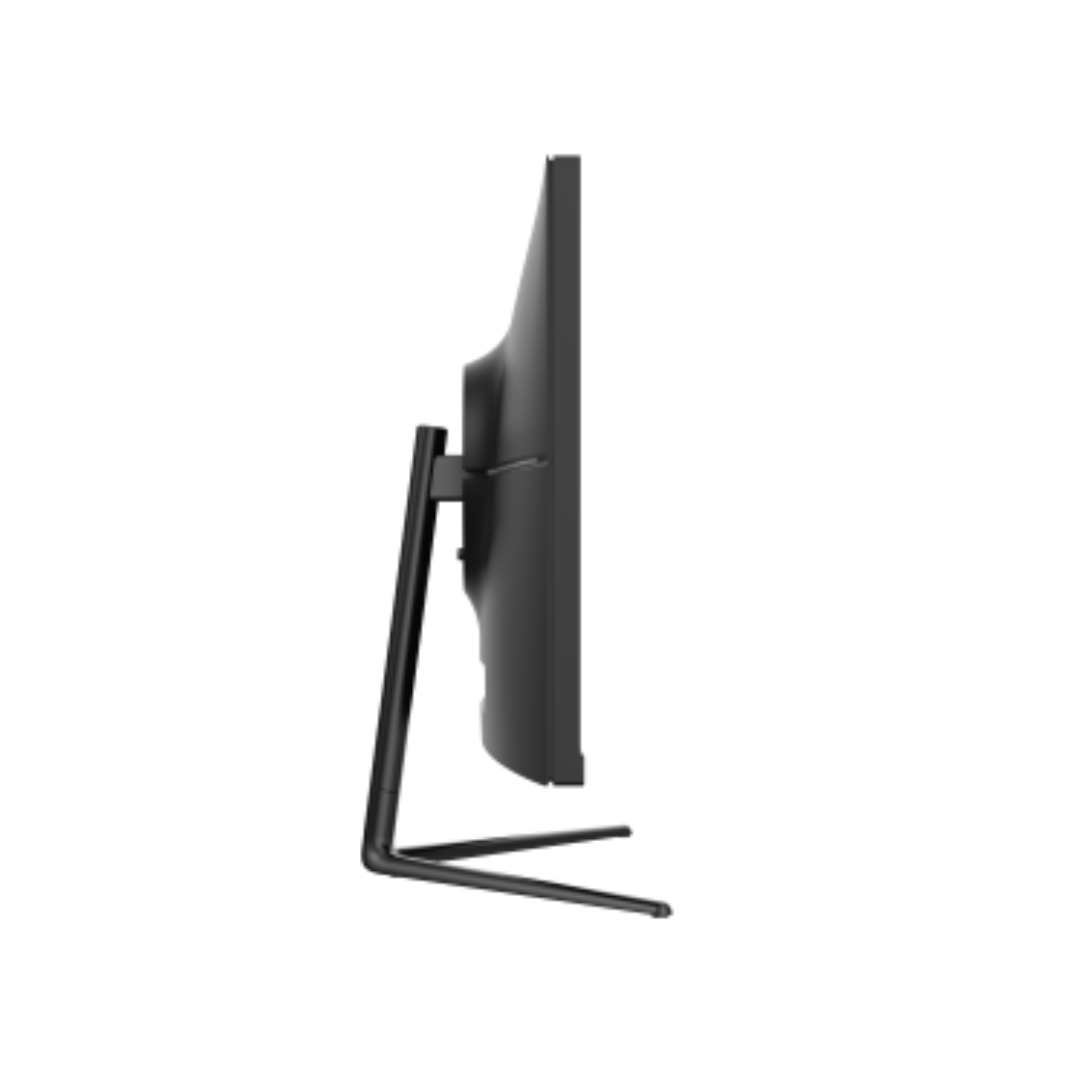 Black computer monitor on a white background