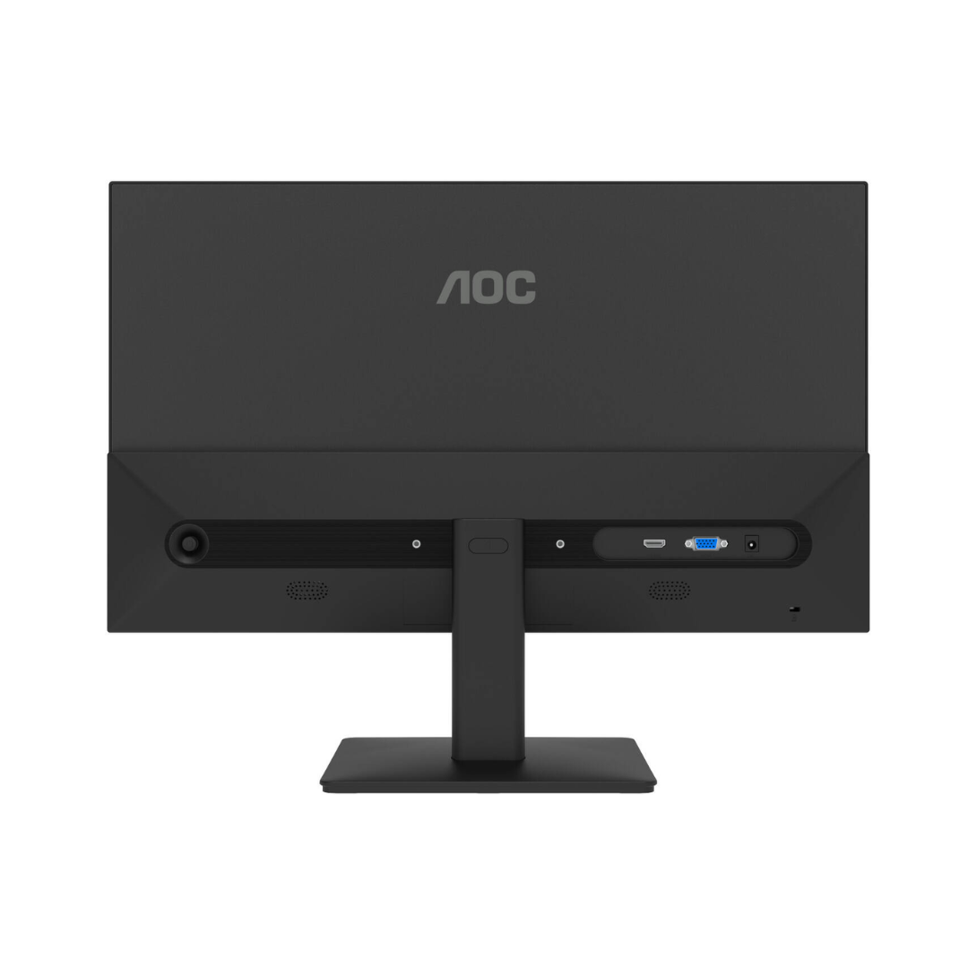 Black AOC monitor on a white background