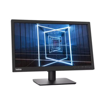 Monitor with a futuristic tunnel design on the screen, on a white background