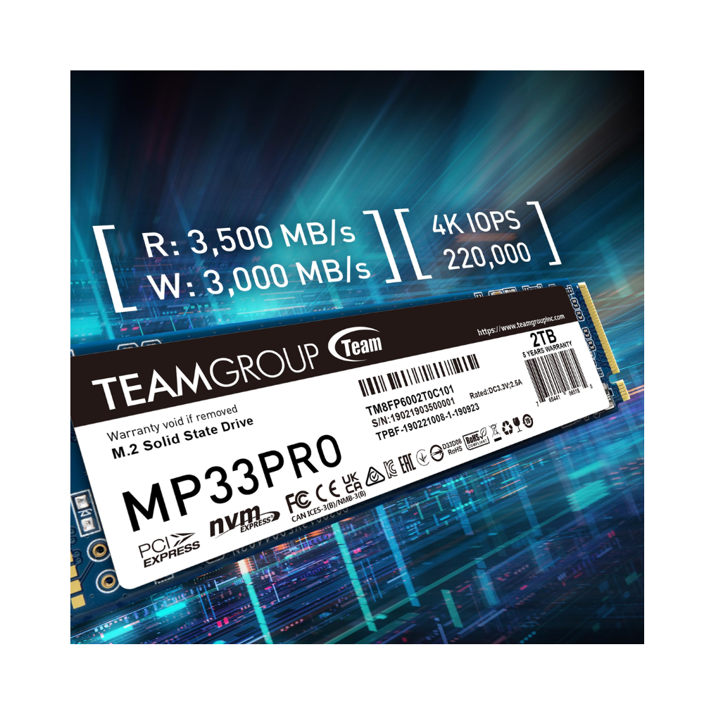 Team Group M.2 SSD- 2TB MP33 Nvme