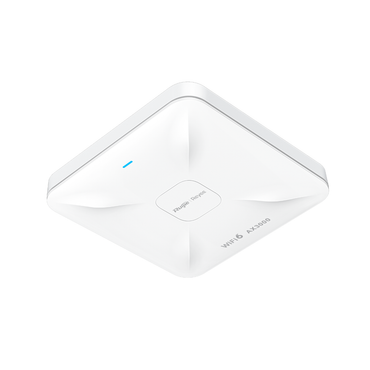 White Wi-Fi 6 AX3000 router on a white background