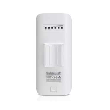 White electronic device with a label on a white background