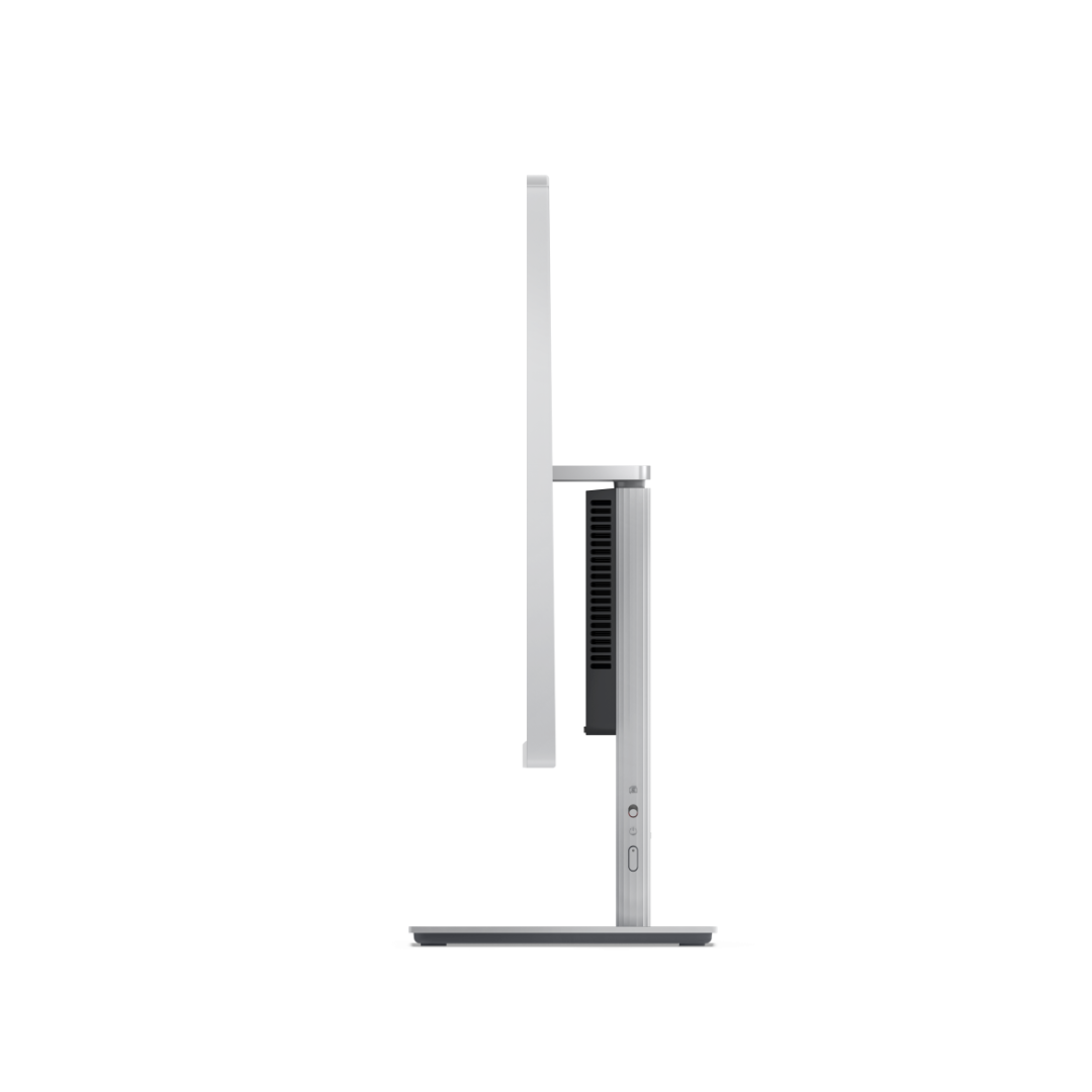 Modern standing desk with a minimalist design on a white background