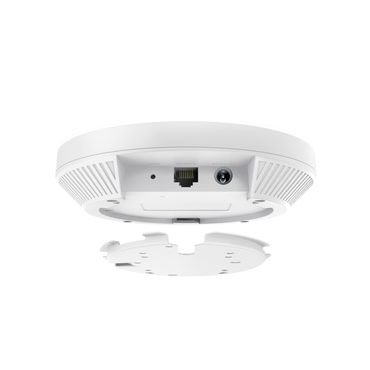 White smoke detector on a white background