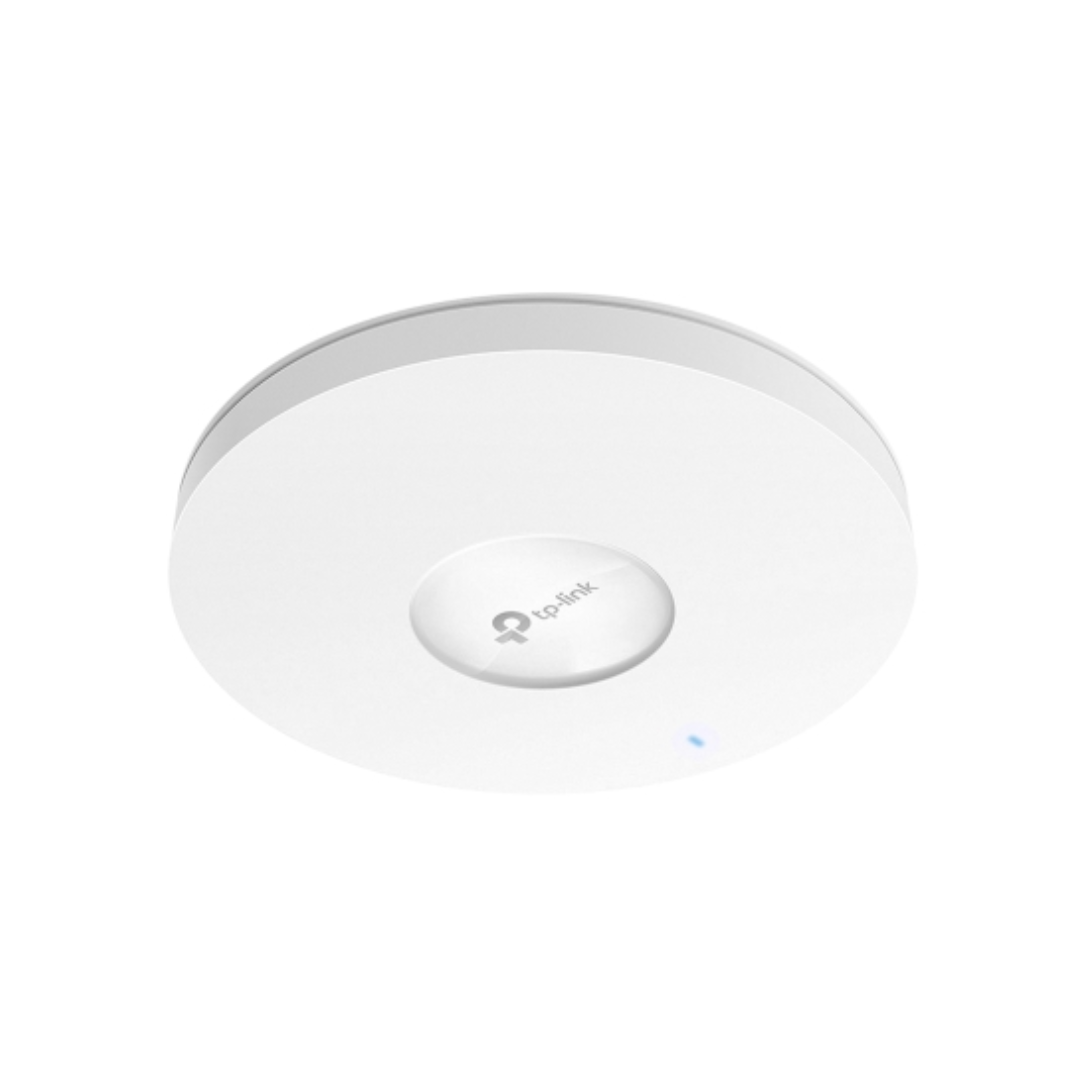 White round device with TP-Link logo on a white background