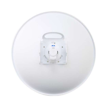 Round white device with a central control panel on a white background