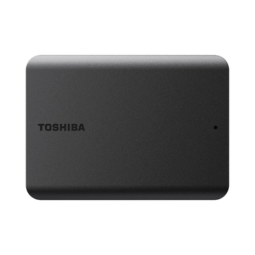 Toshiba external hard drive on a white background