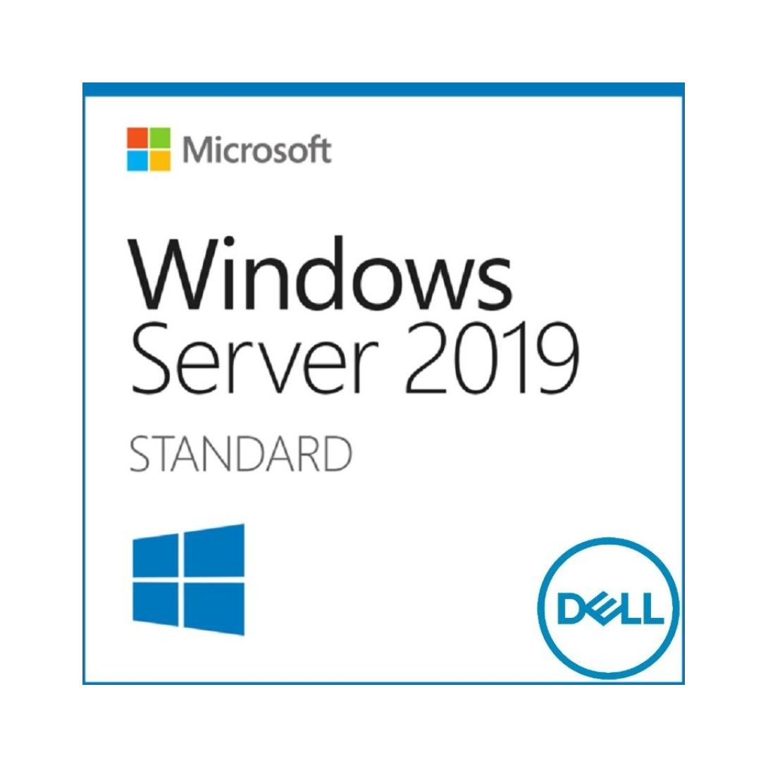 Microsoft Windows Server 2019 Standard with Dell logo on a white background