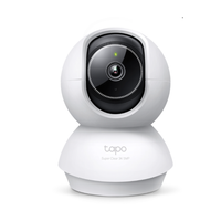 White TP-Link Tapo security camera on a white background