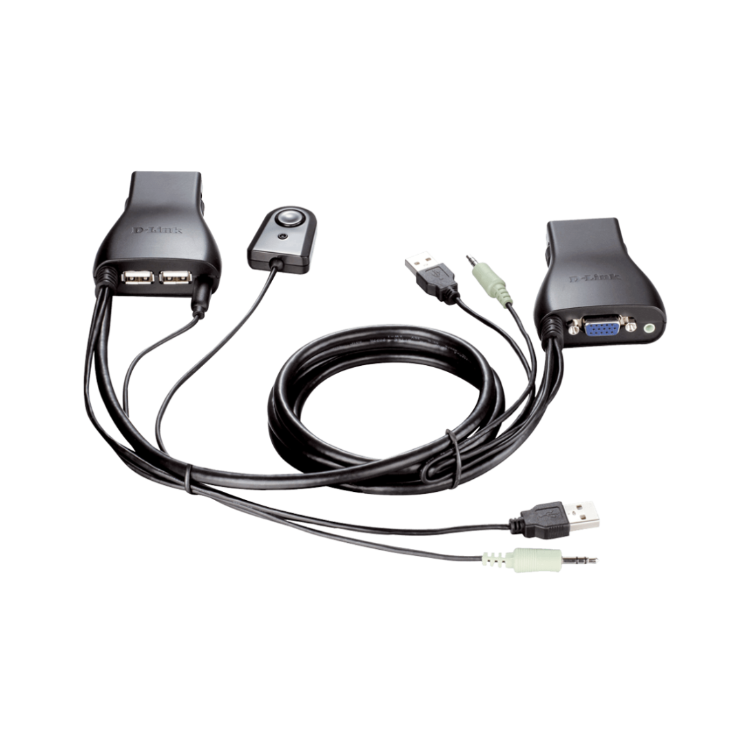 Computer monitor adapter with multiple ports on a white background