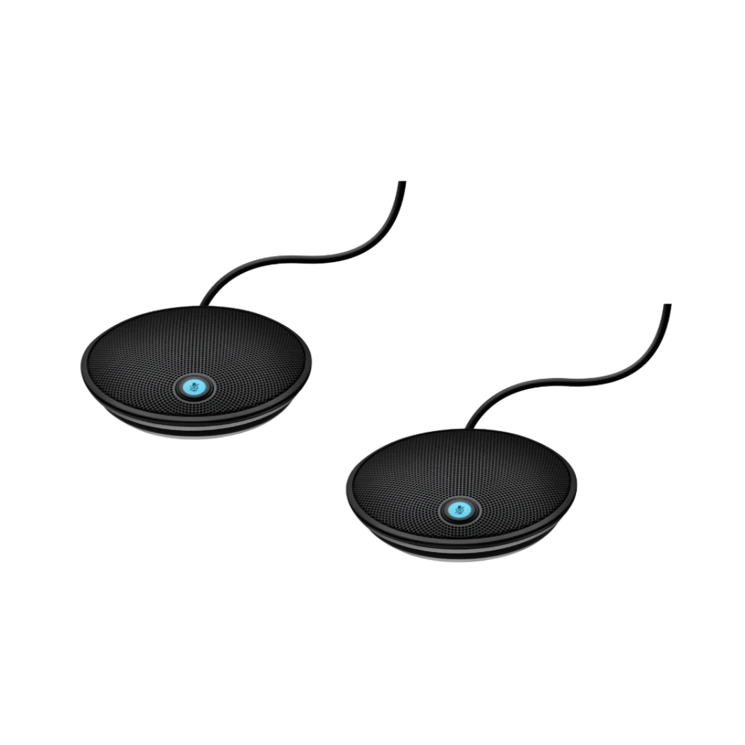 Two black wireless charging pads with blue lights on a white background