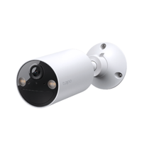 White security camera with 'tado' branding on a white background