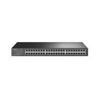Network switch with multiple ports on a white background