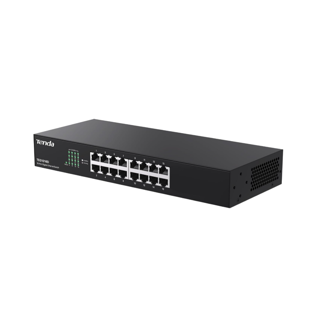Tenda network switch on a white background