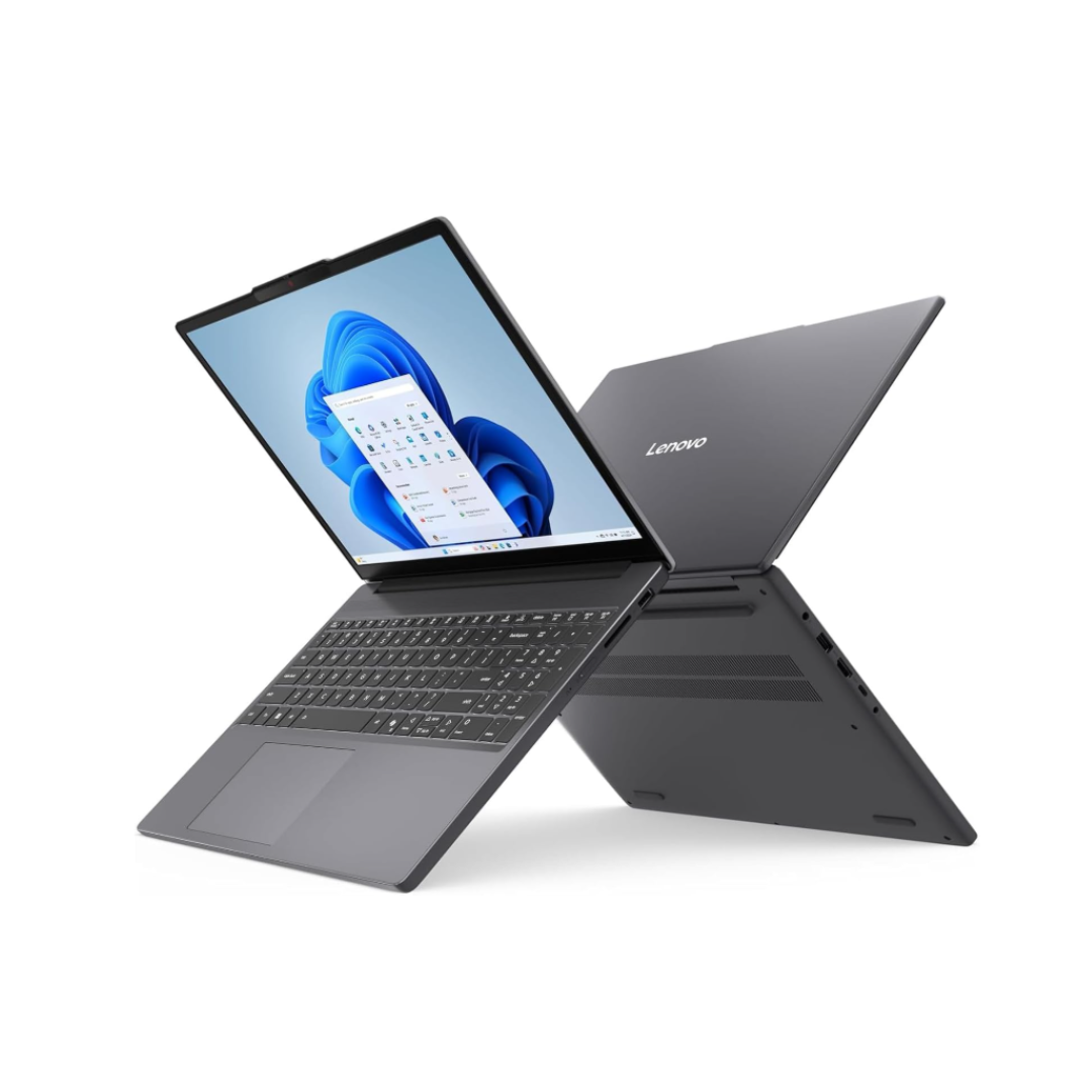 Lenovo laptop on a white background