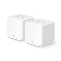 Two white cubes with 'Halo' branding on a white background
