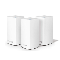 Three Linksys routers on a white background