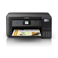 Epson printer with a printed document on a white background
