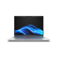 Laptop with a colorful display on a white background