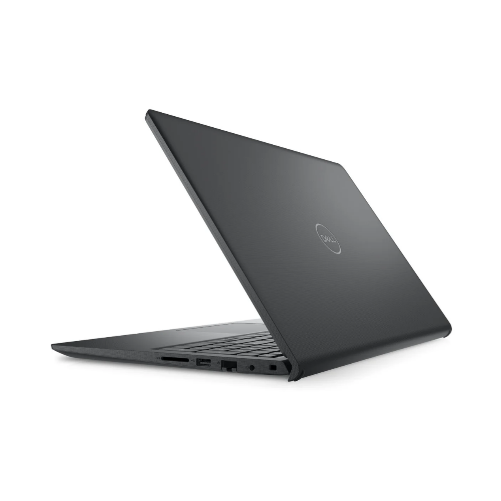 Black Dell laptop on a white background