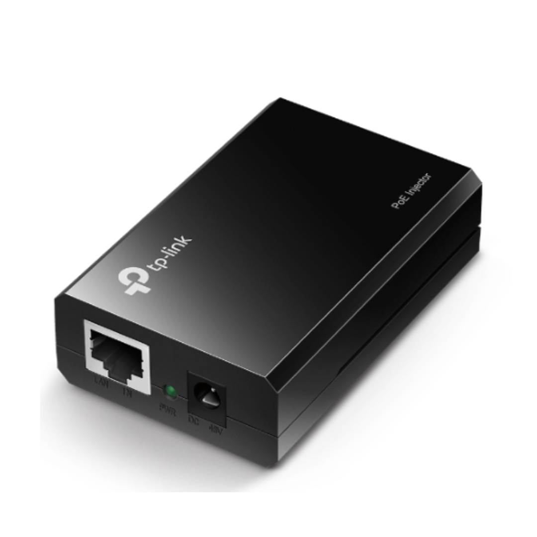 Black TP-Link network adapter on a white background