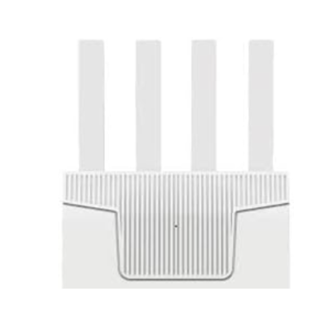 White electronic device with antennas on a white background