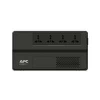 Black APC uninterruptible Power Supply on a white background