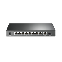 Network switch with multiple ports on a white background