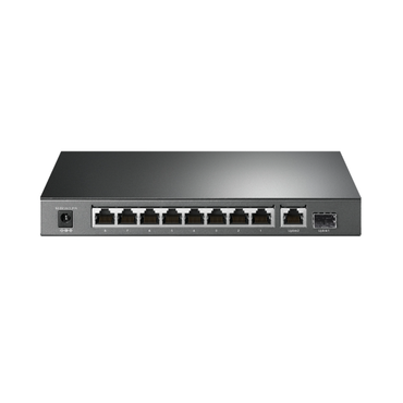 Network switch with multiple ports on a white background