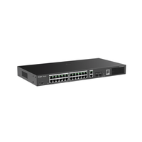 Network switch with multiple ports on a white background
