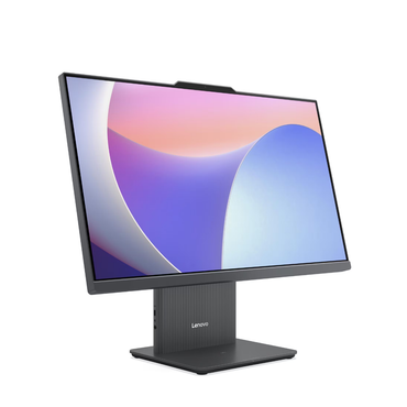 Lenovo monitor with a colorful display on a white background