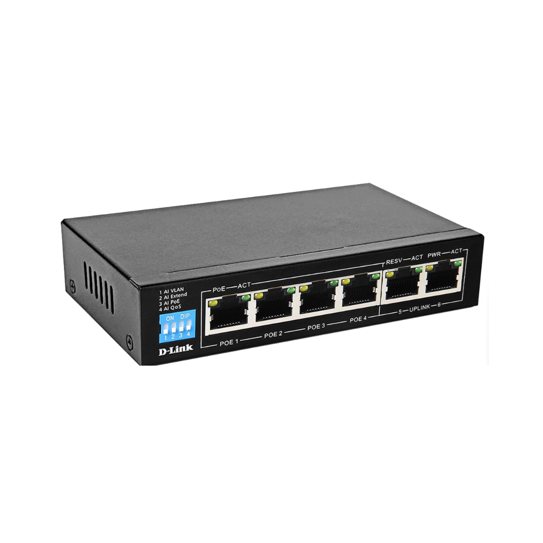 D-Link 4 Port Gigabit Poe Switch DGS-F1006P-E