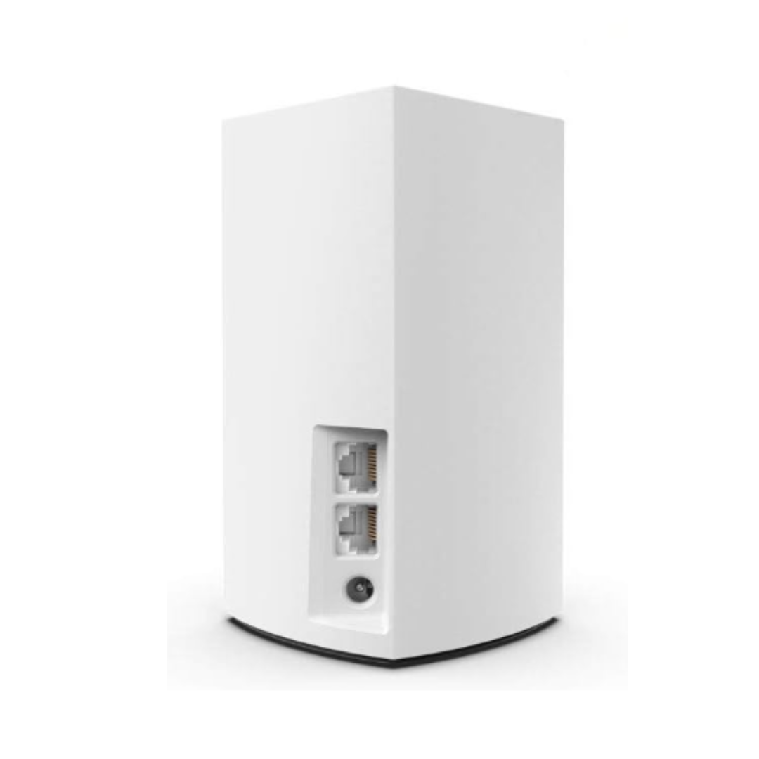 White electronic device with a port on a white background