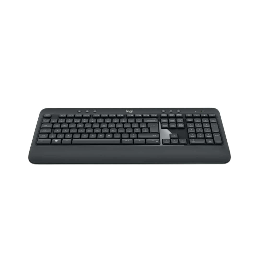 Black keyboard on a white background