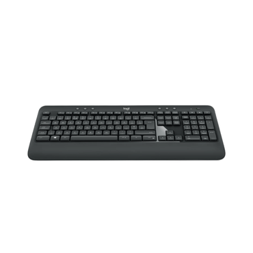 Black keyboard on a white background