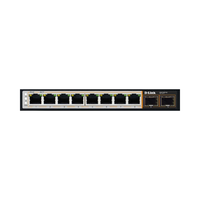 D-Link network switch with eight ports on a white background