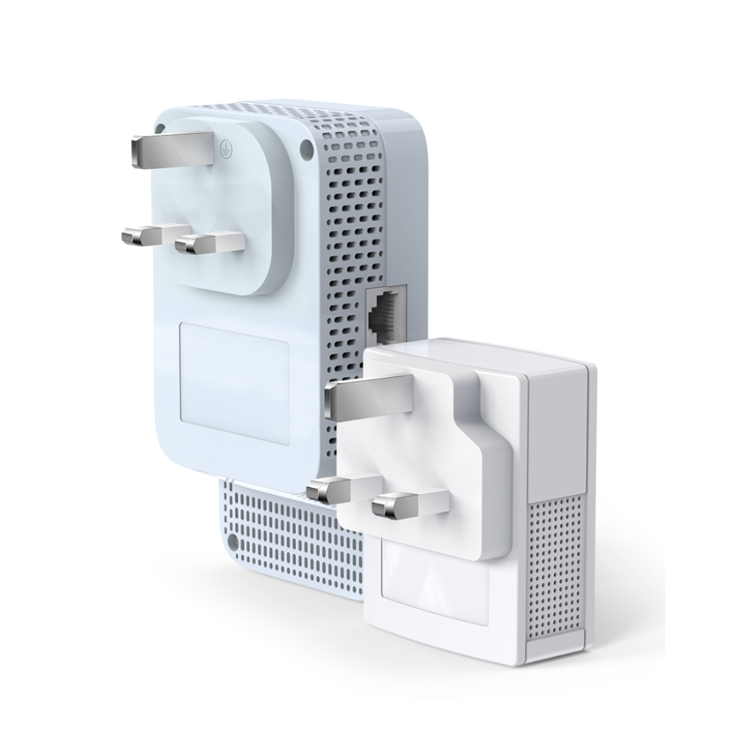 White and gray electronic device on a white background