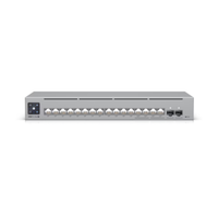 Network switch with multiple ports on a white background