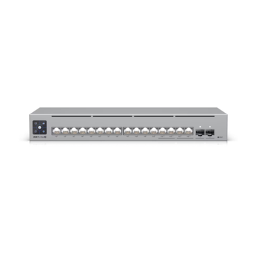Network switch with multiple ports on a white background