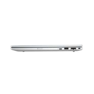 Silver laptop on a white background